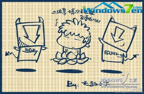 京东VS苏宁价格战之漫画