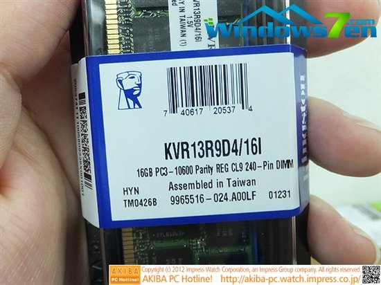 金士顿也发单条16GB内存 还有低电压版