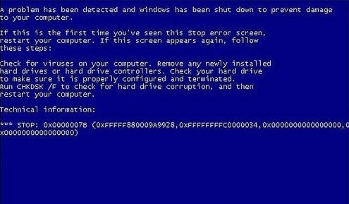 装系统蓝屏 装系统蓝屏