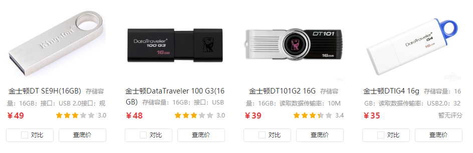 u盘16g价钱